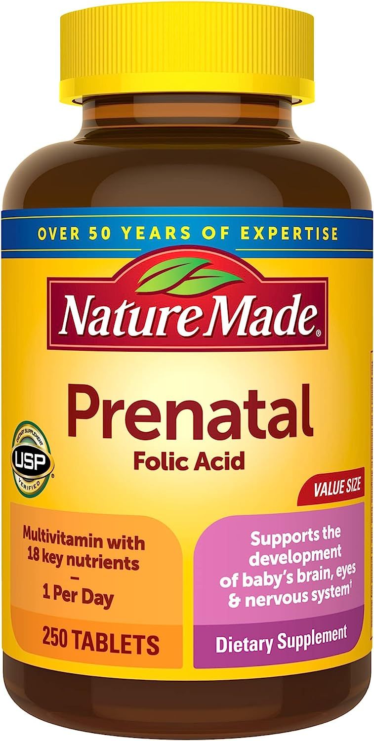 Nature Made Prenatal Multivitamin with Folic Acid, Prenatal Vitamin and Mineral Supplement for Da... | Amazon (US)
