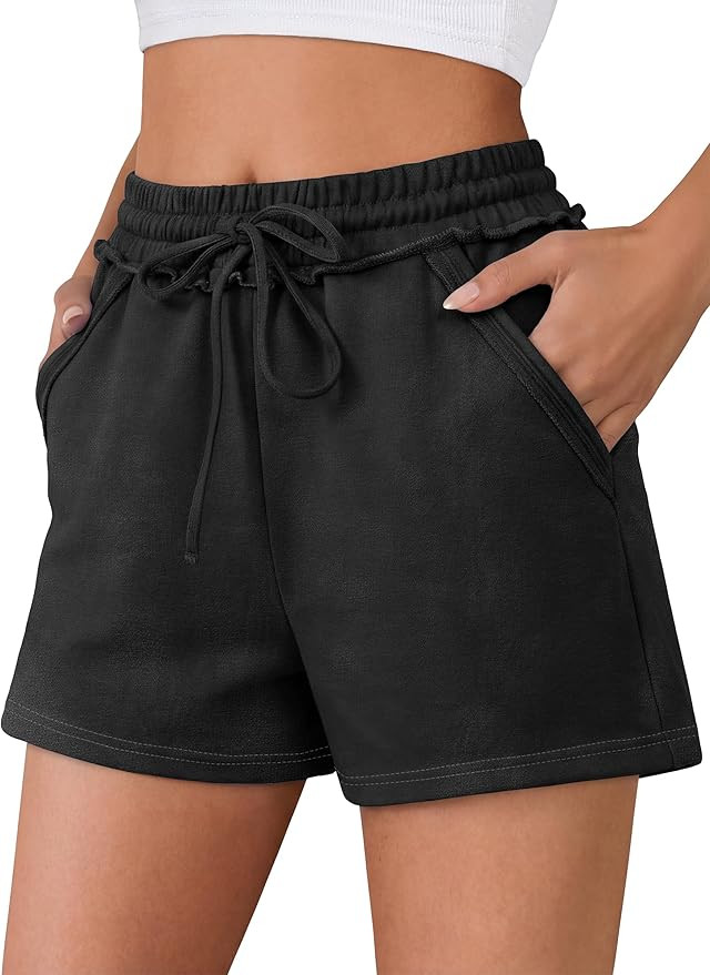 ANRABESS Womens Sweat Shorts Summer Casual Loose Athletic Workout Drawstring Comfy Running Shorts... | Amazon (US)