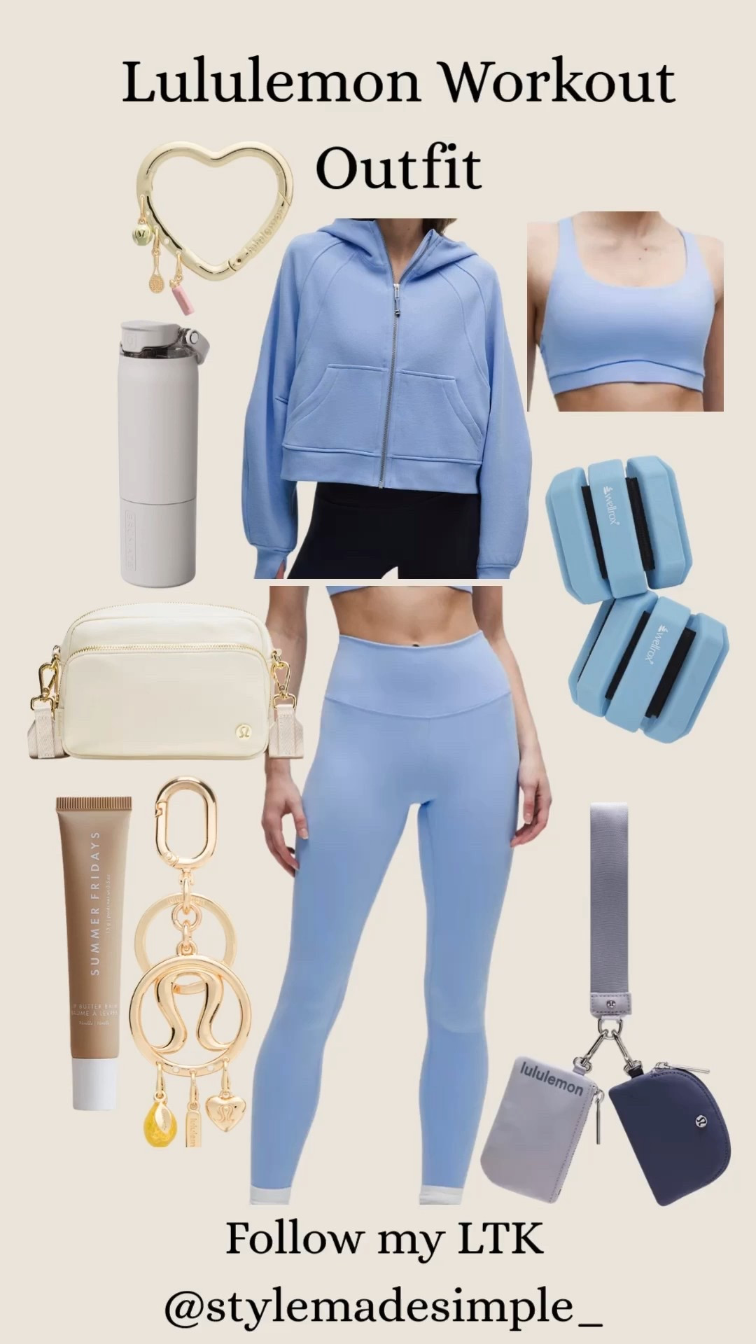 Everyday essentials I’m loving right now 🤍 Featuring Lululemon leggings with a flattering fit and all-day comfort, paired with a supportive Lululemon sports bra that’s perfect for workouts or casual wear. The Lululemon crossbody purse is a go-to for errands and travel, styled with cute Lululemon crossbody bag charms for a personalized touch. Adding ankle weights to daily walks is an easy way to elevate your workout routine. Finished with hydrating Summer Fridays lip balm gloss and a travel BrüMate cup to keep drinks hot or cold on the go—these are true everyday must-haves for an active lifestyle.  

#LTKValentine #LTKActive #LTKfitnessgoals