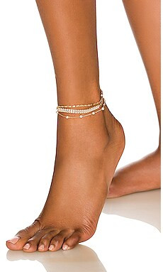 8 Other Reasons Rhinestone Anklet in Gold from Revolve.com | Revolve Clothing (Global)
