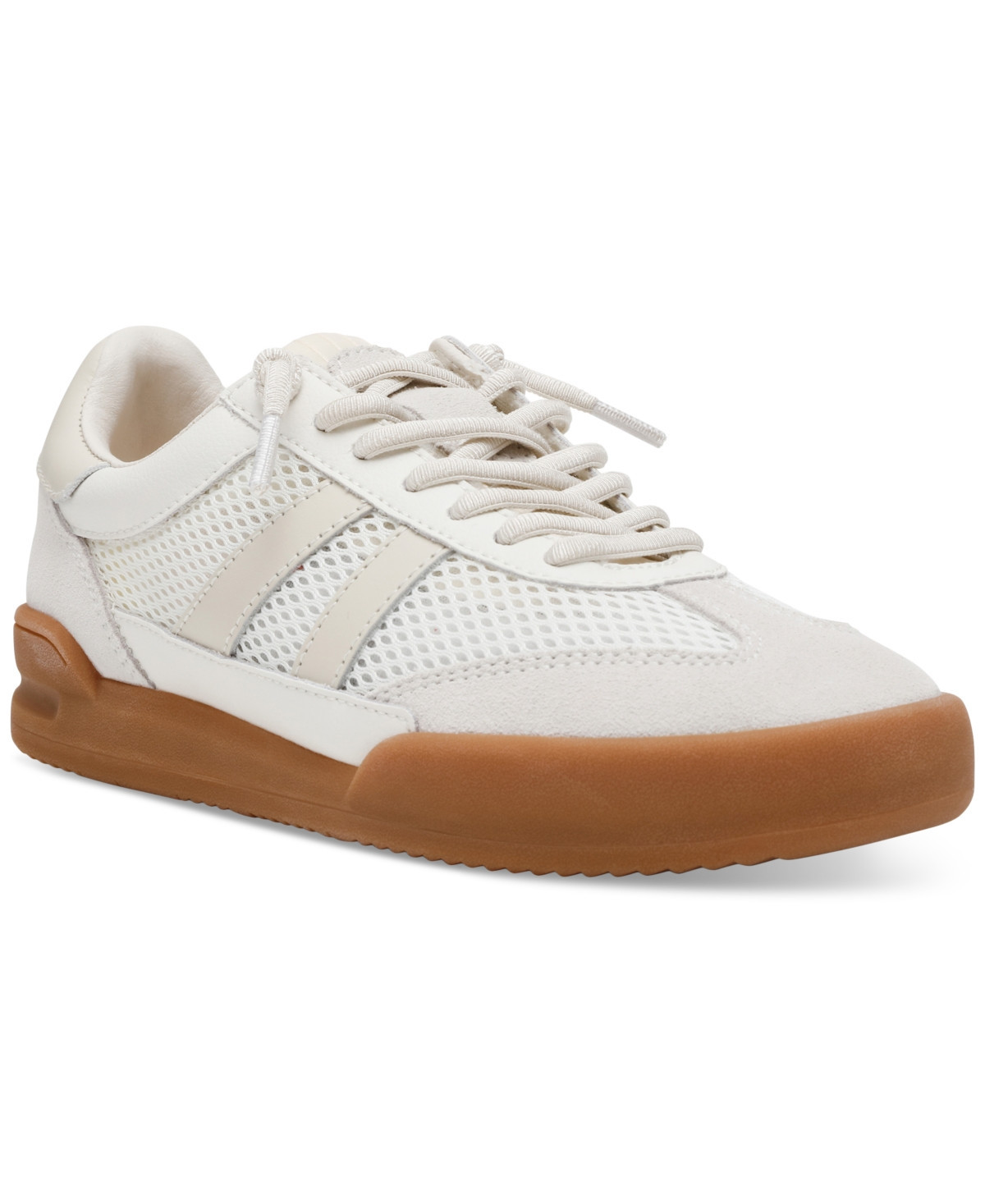 Steve Madden Women's Verdict Low Profile Lace-Up Sneakers - White Mesh Multi | Macy's