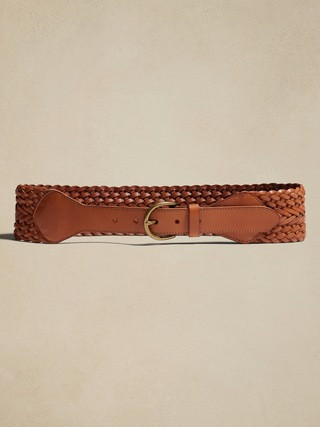 Treccia Braided Leather Waist Belt | Banana Republic (US)