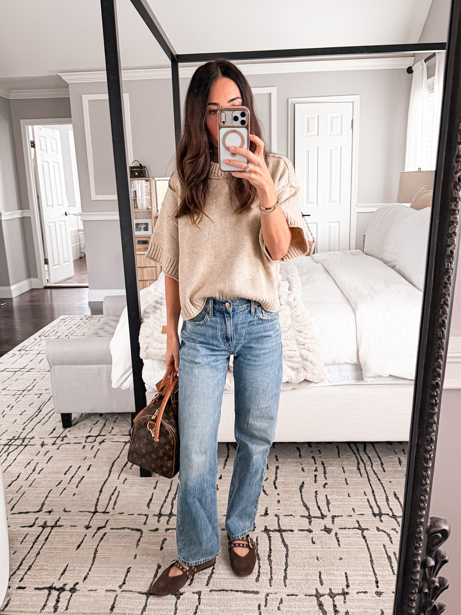 The perfect fitting jeans = my everyday uniform lately 🔗⬇️ wearing size 24 jeans and xs top 

#LTKFindsUnder50 #LTKOver40 #LTKootd