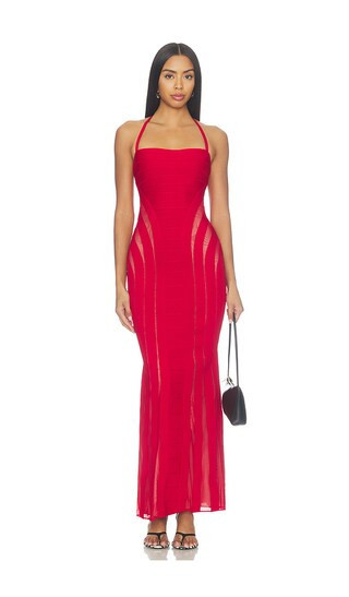 Herve Leger The Katie Gown in Red. - size M | Revolve Clothing (Global)