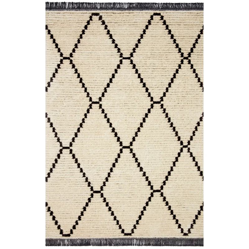 Alice Geometric Area Rug in Cream/Charcoal | Wayfair North America