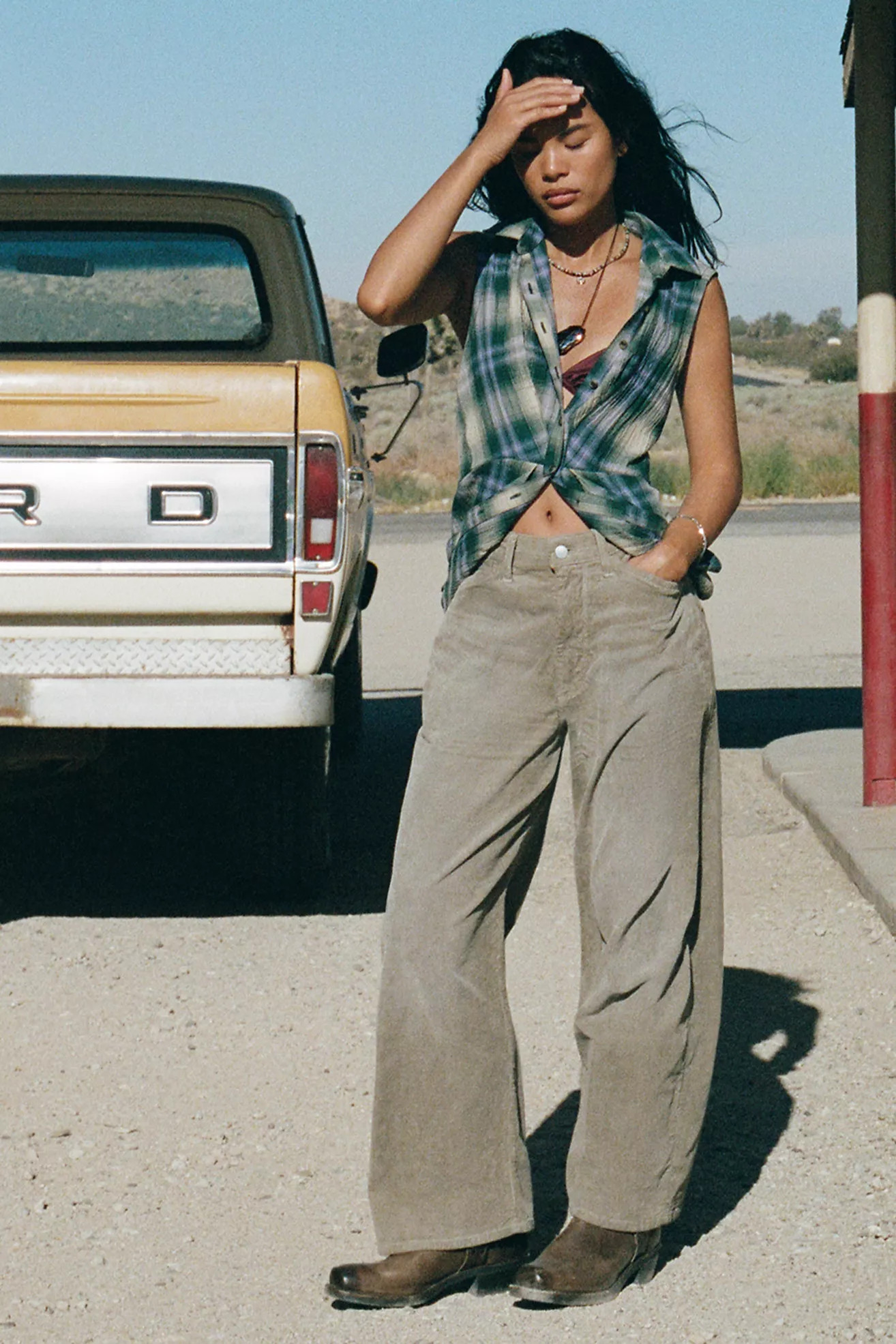 Pilcro Kayden Corduroy High-Rise Barrel-Leg Jeans | Anthropologie (US)