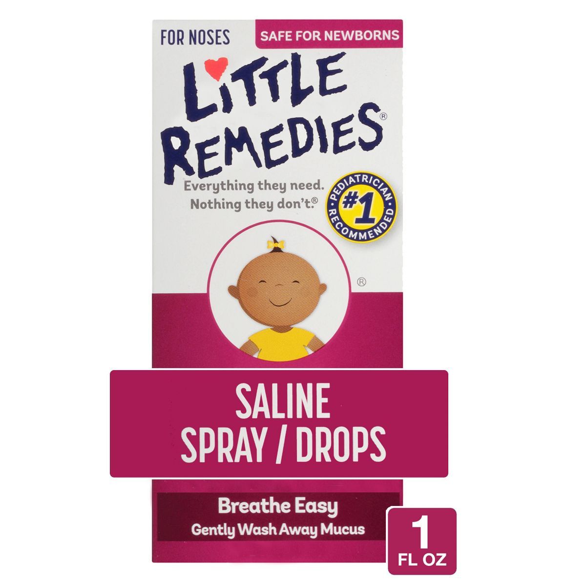 Little Remedies Saline Spray and Drops, Safe for Newborn Babies - 1 fl oz | Target