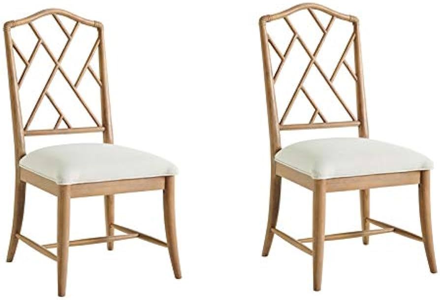 Universal Furniture Set of 2 Solid Wood Chippendale Chairs in Sandy Tan Finish | Amazon (US)