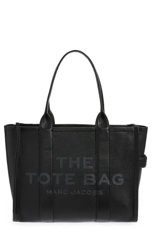 Marc Jacobs The Leather Tote Bag in Black at Nordstrom | Nordstrom