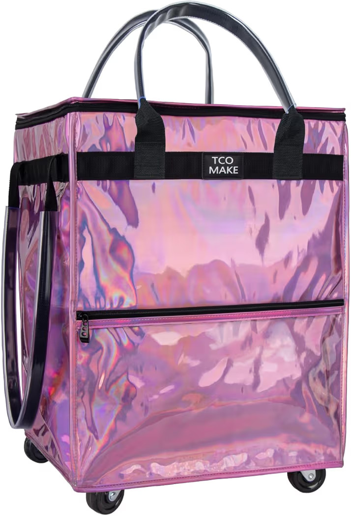 Reusable Grocery Bag on Wheels, Shopping Bags with Wheels and Handle, Folding Rolling Tote Trolle... | Amazon (US)