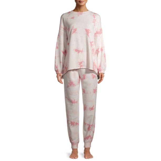 Secret Treasures Women's and Women's Plus Oversized Long Sleeve Top and Jogger Lounge Set | Walmart (US)