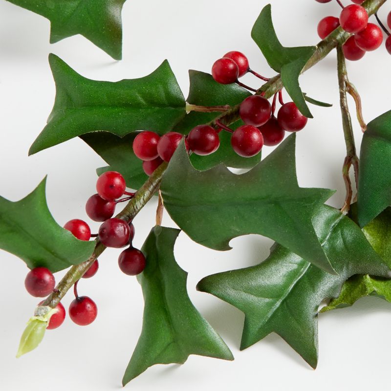Faux Holly Berry Stem + Reviews | Crate and Barrel | Crate & Barrel
