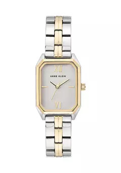 Anne Klein Two Tone Bracelet Rectangular Case Watch | Belk