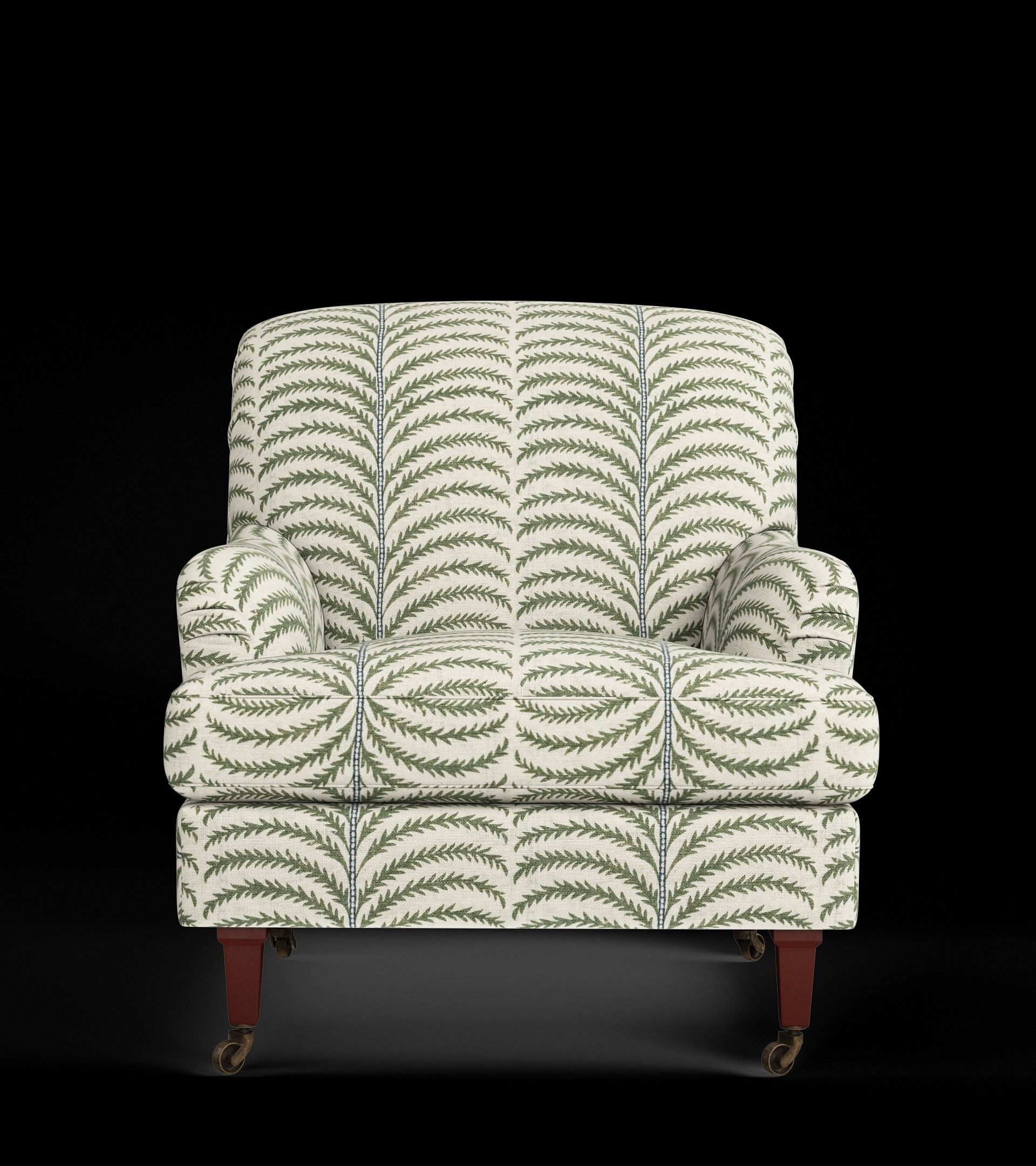 Coleridge Linen Armchair - Areca Putting Green | OKA US