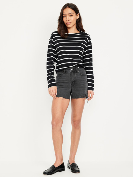 High-Waisted OG Jean Cut-Off Shorts -- 3-inch inseam | Old Navy (US)