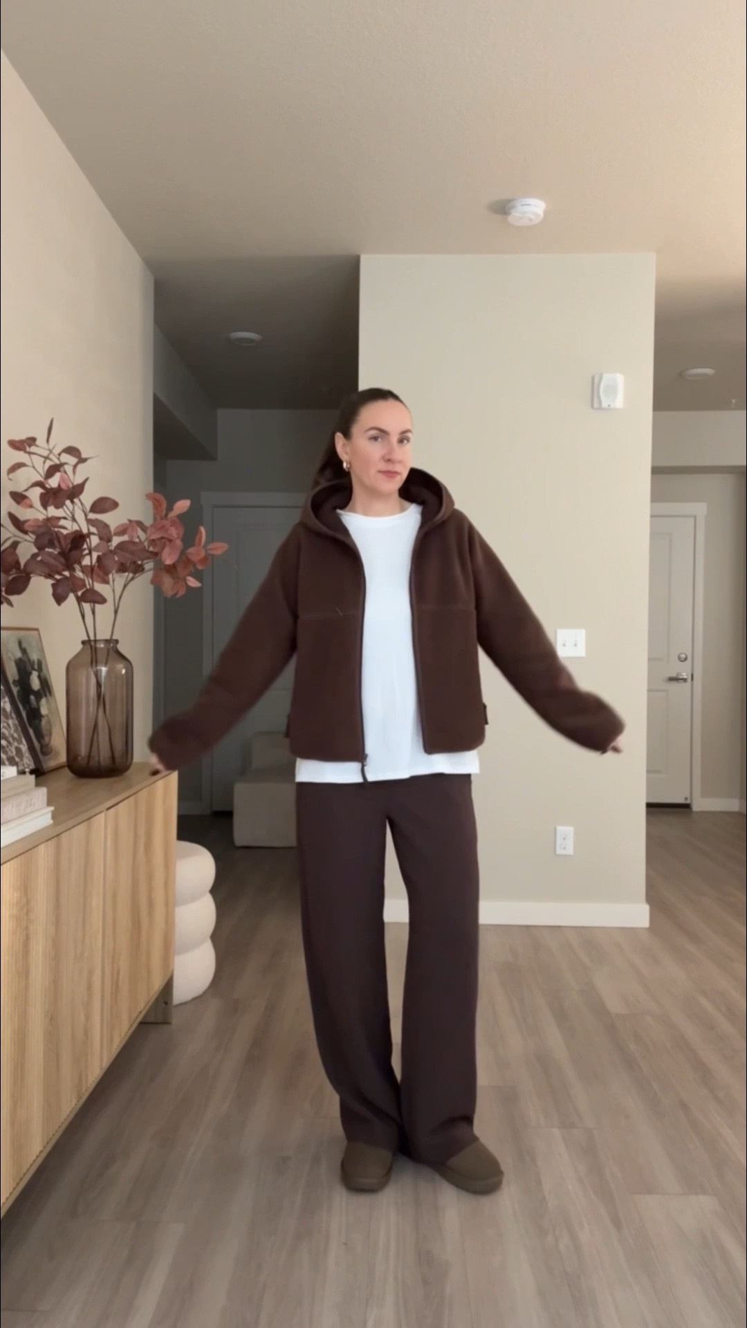 amazon brown fleece jacket 

ps aritzia is on major sale.  linked things i own and love 