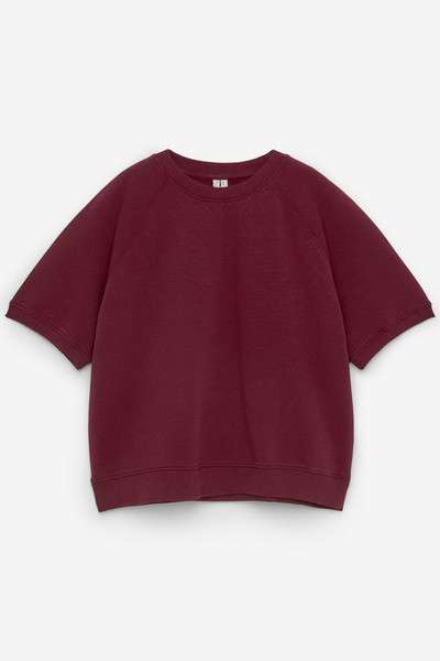 Sweat en tissu éponge – Rouge foncé – Femme – ARKET FR | Arket EU