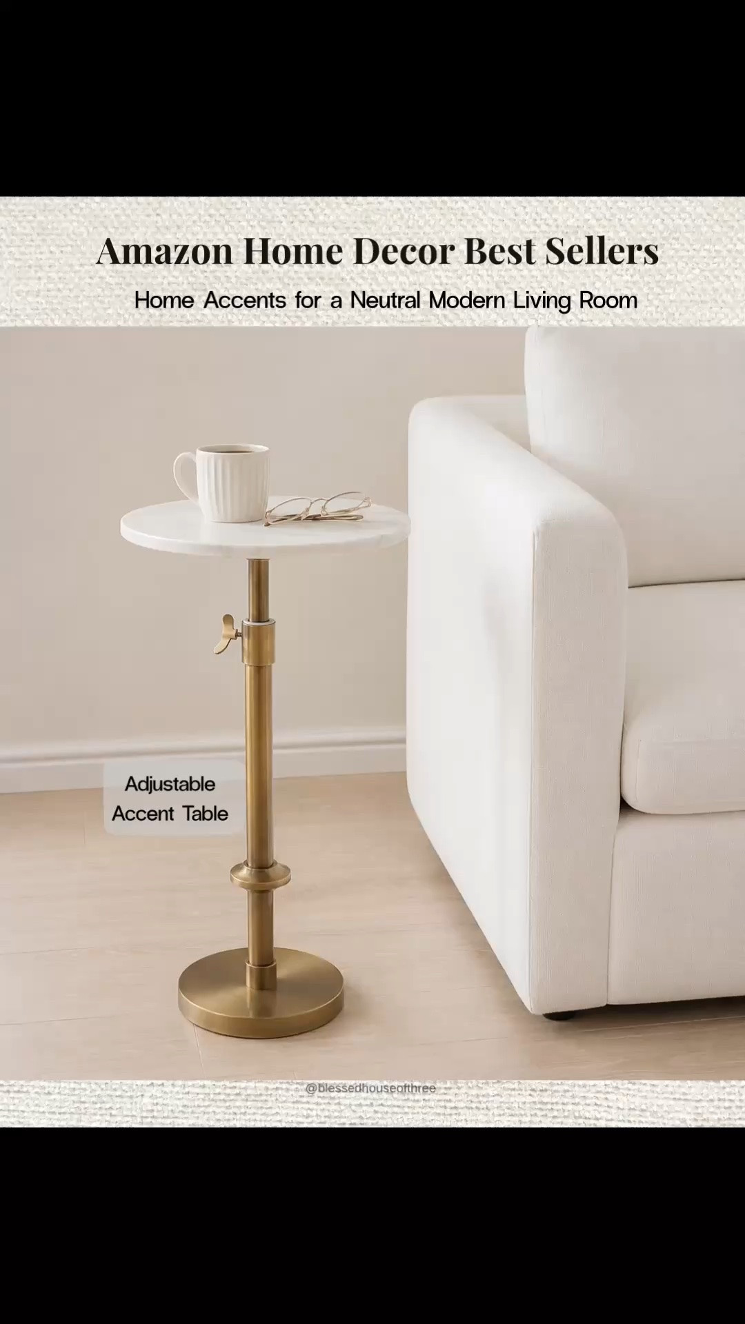 Neutral organic modern home decor finds that give that elevated designer look without designer prices. Look for less Amazon home decor. Loving these Amazon home decor best sellers lately including adjustable accent tables, rattan side tables, sculptural decor pieces, modern lamps, woven storage baskets and styling accents that instantly make a living room feel more layered and collected. These pieces work beautifully for organic modern, neutral home decor, cozy living room styling and everyday home updates. Follow me on LTK for daily fashion, home decor & Amazon finds.

#LTKHome #LTKSaleAlert