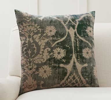 Amelia Printed Velvet Pillow Cover | Pottery Barn (US)