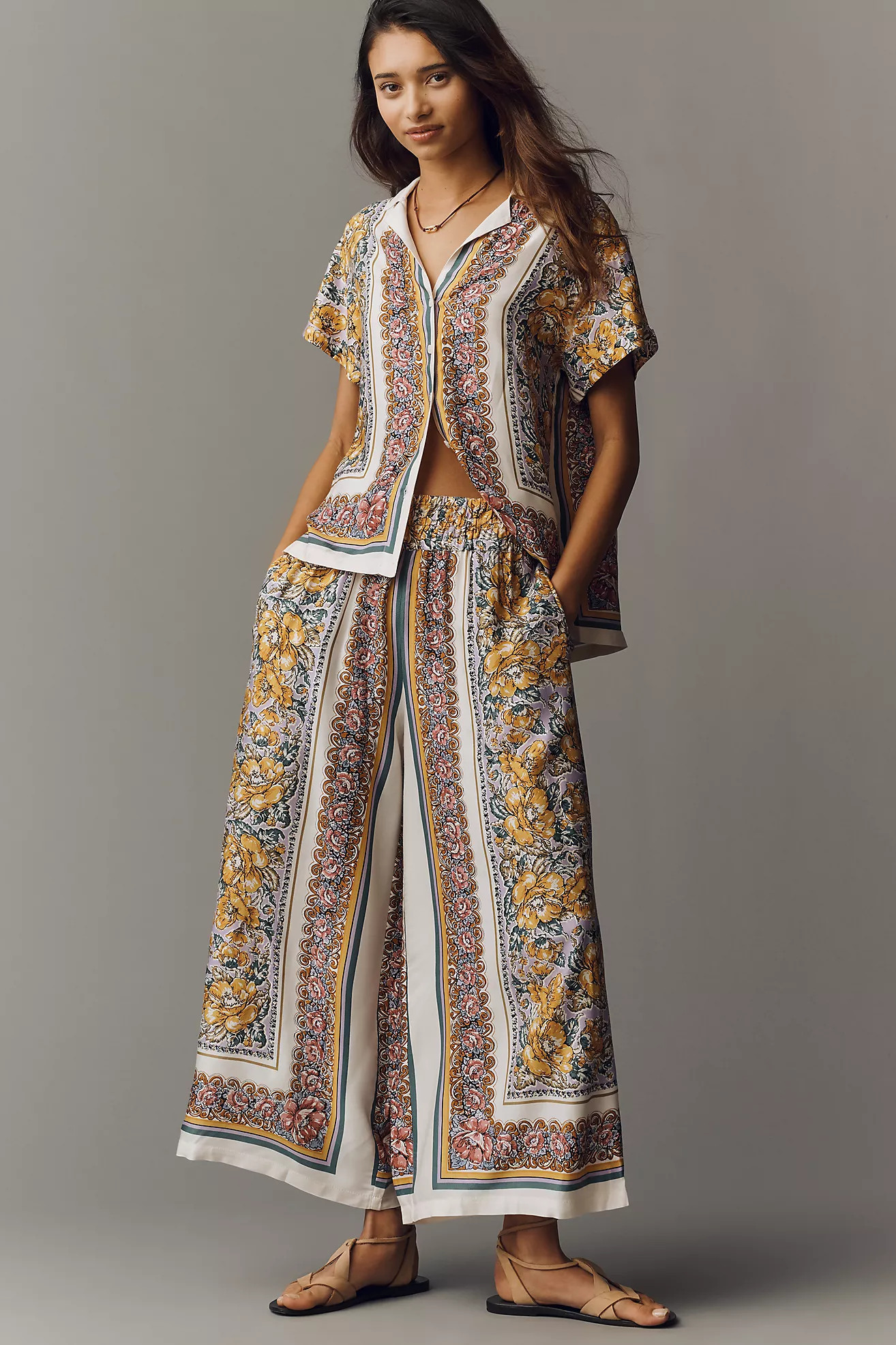 The Brenna Short-Sleeve Buttondown Shirt | Anthropologie (US)