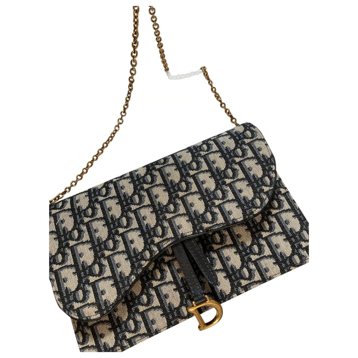Dior Saddle Wallet On Chain tweed crossbody bag | Vestiaire Collective (Global)