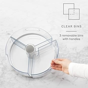 YouCopia Crazy Susan Turntable, Divided Lazy Susan Organizer with 3 Clear Bins for Cabinet and Pa... | Amazon (US)