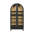 Better Homes & Gardens Juliet Solid Wood Frame Arc Cabinet, Black Finish - Walmart.com | Walmart (US)