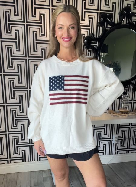 Love this American Flag sweater
♥️🤍💙

#LTKSeasonal #LTKFindsUnder50 #LTKGiftGuide