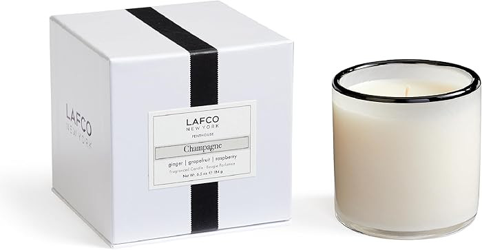 LAFCO New York Classic Candle, Champagne - 6.5 oz - 50-Hour Burn Time - Reusable, Hand Blown Glas... | Amazon (US)