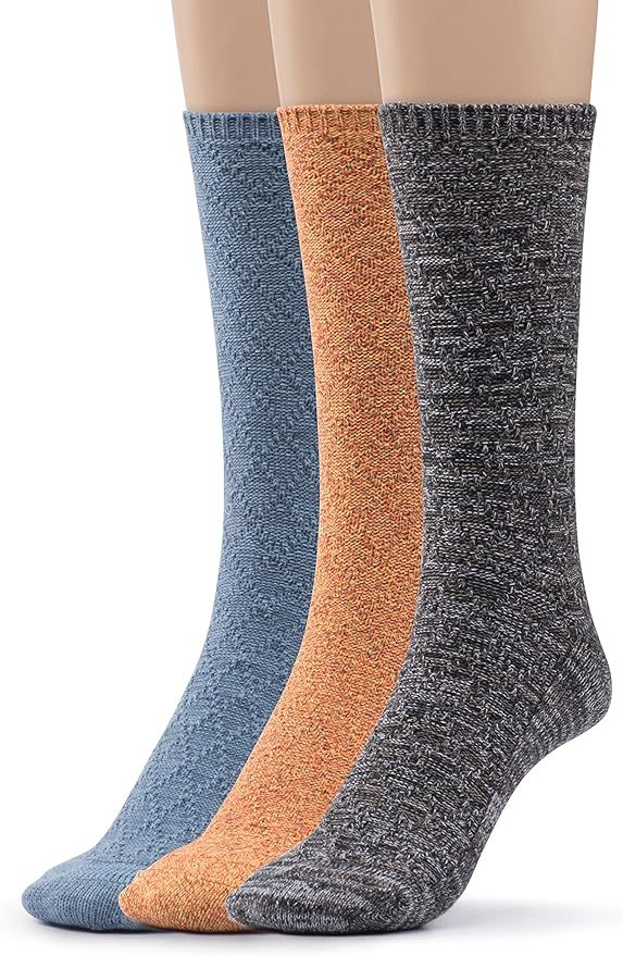 Women’s Warm Winter Crew Boot Socks – 3 Pairs of Vintage Socks for Short Boots with Optional ... | Amazon (US)