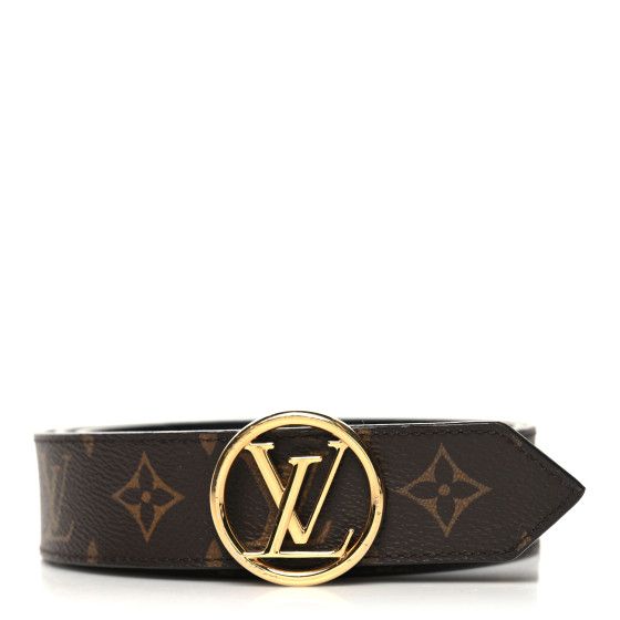 Monogram Calfskin 20mm LV Circle Reversible Belt 90 36 Black | FASHIONPHILE (US)