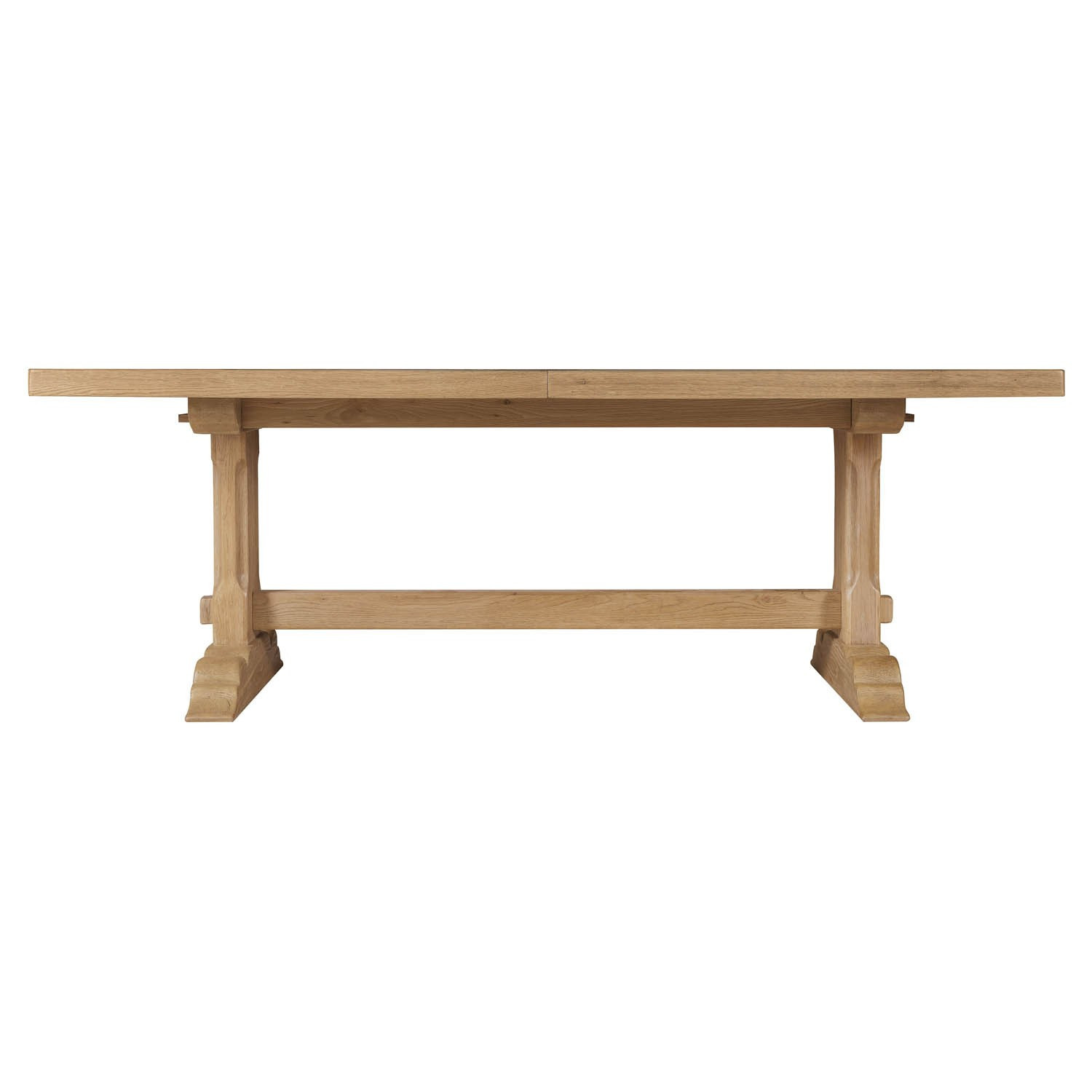 Siena Updated Traditional Light Brown Oak Rectangular Extendable Dining Table - 86-126 | Kathy Kuo Home