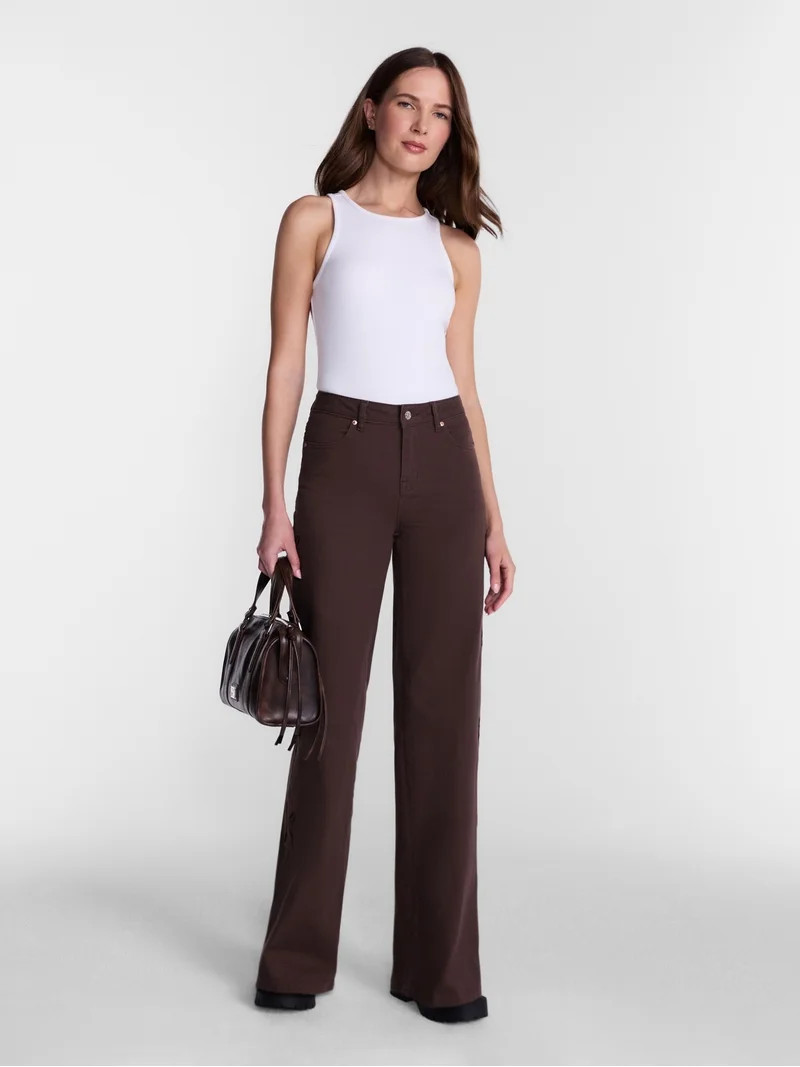 Madden NYC Women\u2019s Ultra 90's Jeans with Bow Embroidery, 32'' Inseam, Sizes 00-18 | Walmart (US)