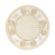 Woven Swirl Palm Placemat, Natural | The Avenue