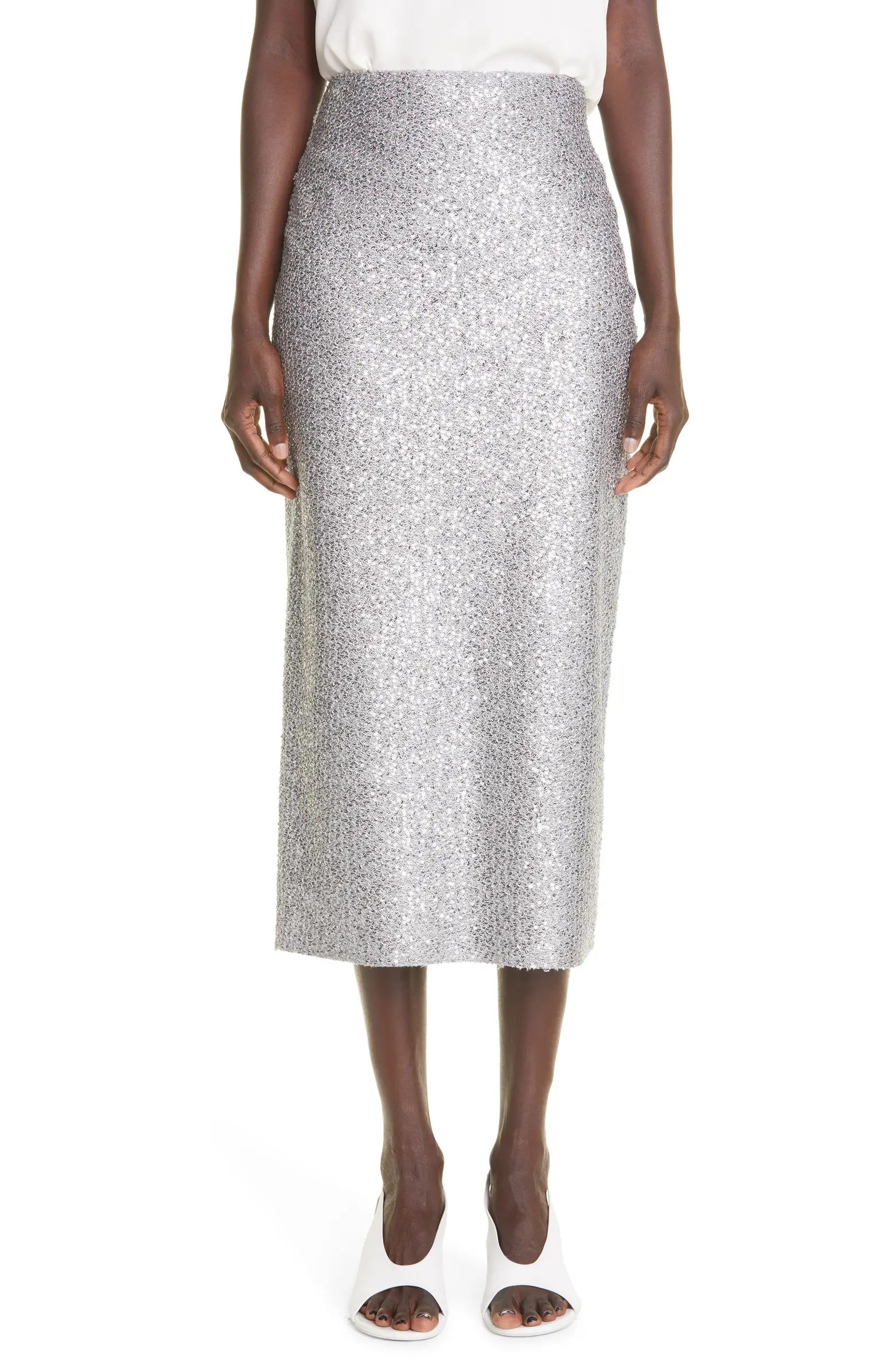 St. John Collection Sequin Knit Midi Skirt | Nordstrom