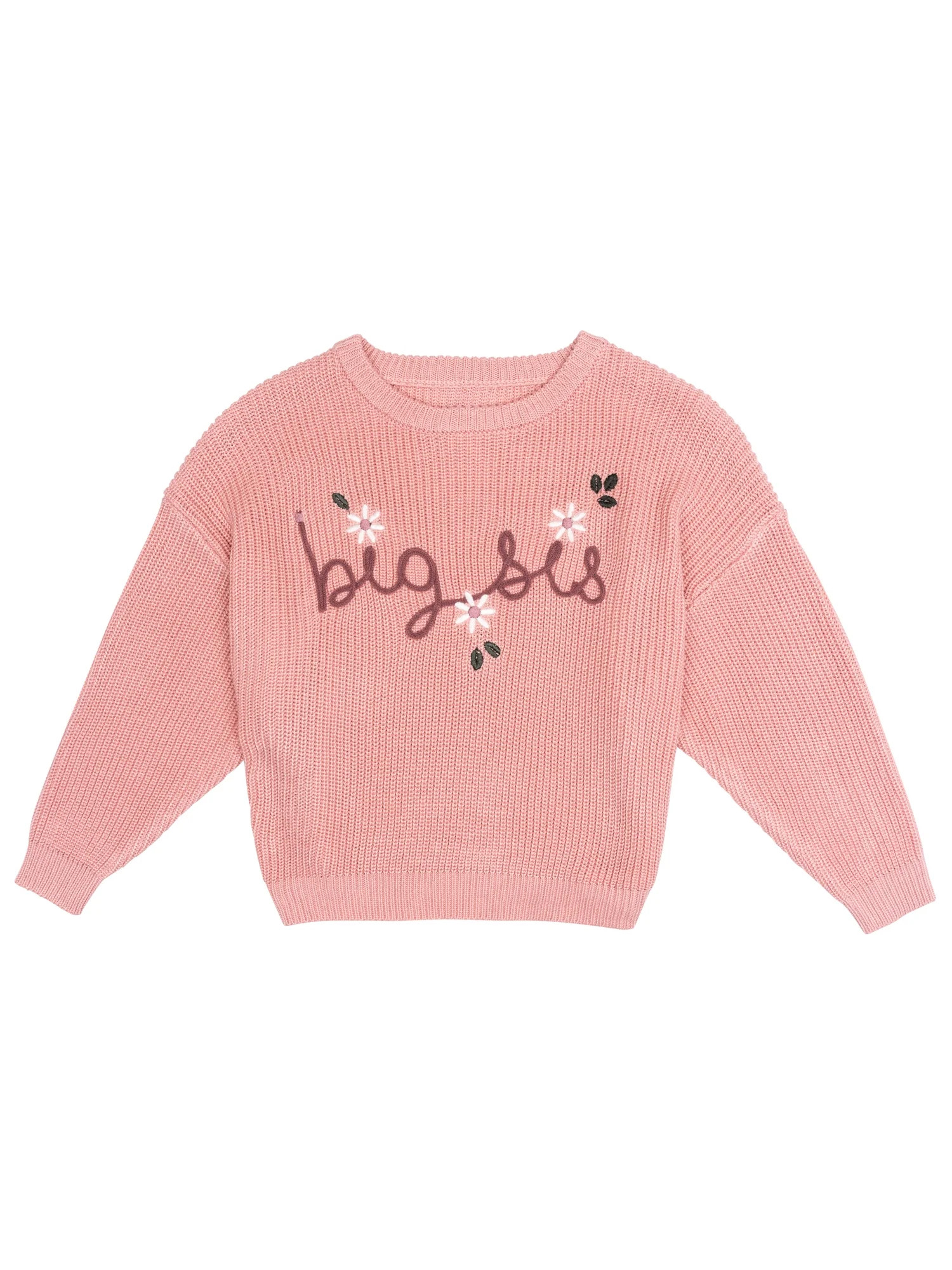 Modern Moments by Gerber Toddler Girl Sibling Matching Sweater, Sizes 12 Months - 5T | Walmart (US)
