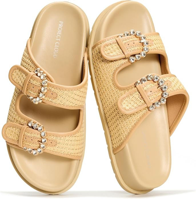 Project Cloud Trendy Adjustable Sandals & Slides for Women with Soft Insole | Amazon (US)