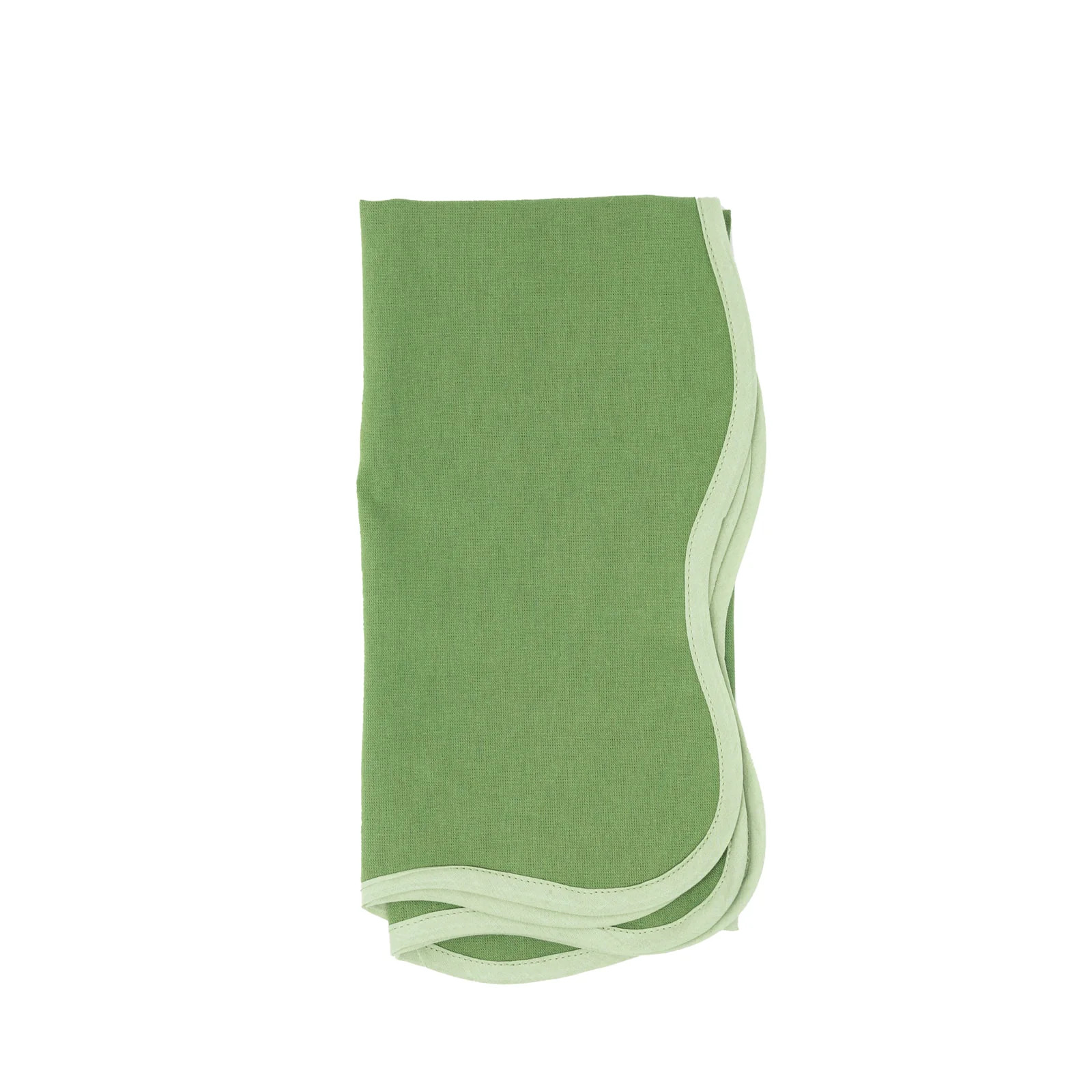 THE SCALLOPED NAPKIN (GREEN) - SET | Modafleur
