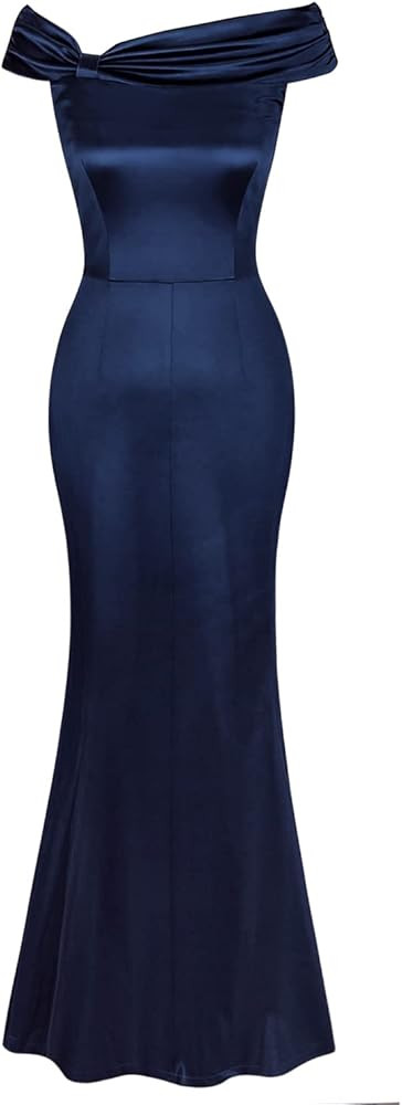 MUXXN Women's 1960s Classic Mermaid Hem Dresses Full Length Ball Gowns Prom Dress | Amazon (US)