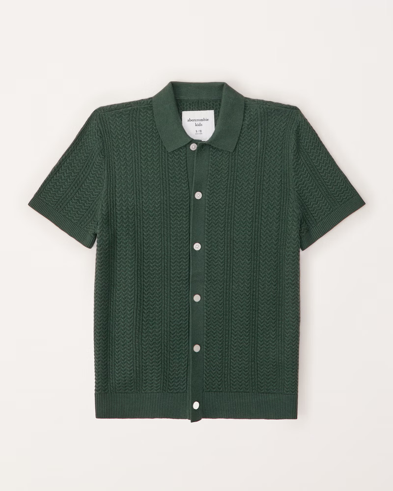 button-through sweater polo | Abercrombie & Fitch (US)