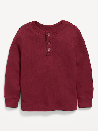 Long-Sleeve Thermal Knit Henley T-Shirt for Toddler Boys | Old Navy (US)