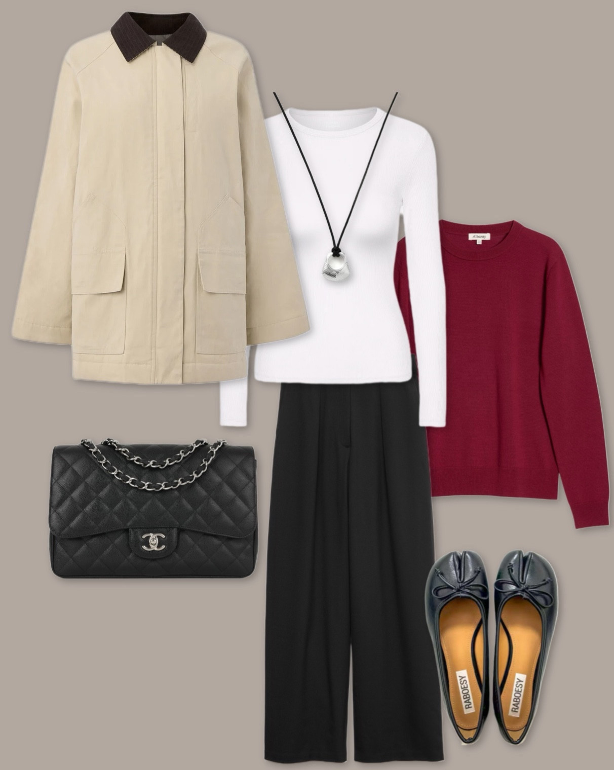 Barn jacket outfits 
Black wide leg trousers 
Zara top
Tabi ballet flats 
Chanel jumbo flap bag 
Red jumper
Autumn outfits 

#LTKuk #LTKautumn #LTKeurope