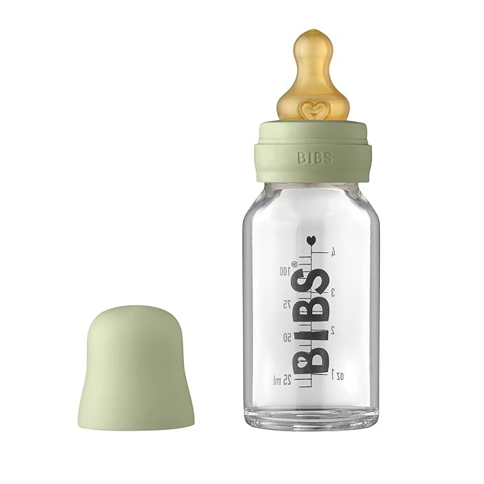 BIBS Baby Glass Bottle. Anti-Colic. Round Natural Rubber Latex Nipple. Supports Natural Breastfee... | Amazon (US)