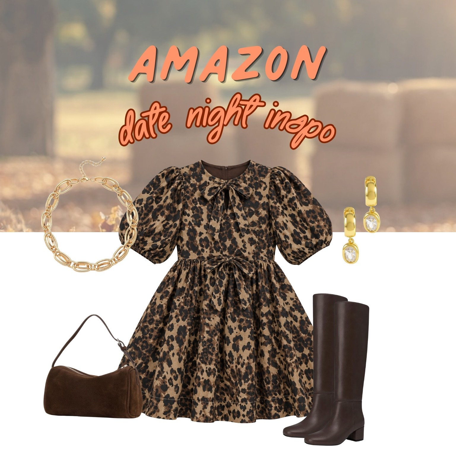 Leopard print is such a fun choice for a fall date night! This Amazon look pairs the dress with tall boots and a brown bag for an easy outfit idea.

#LTKdayinmylife #LTKgrwm #LTKootd