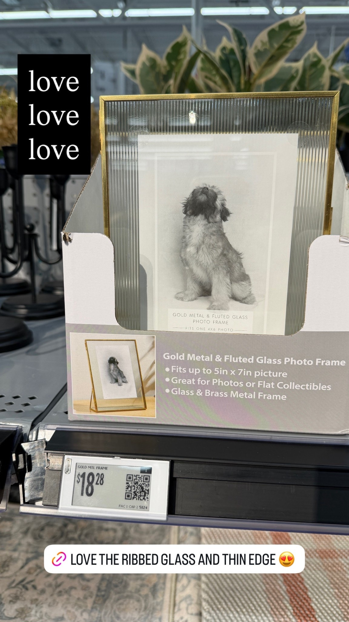 Ribbed glass brass table top picture frame

#LTKHome