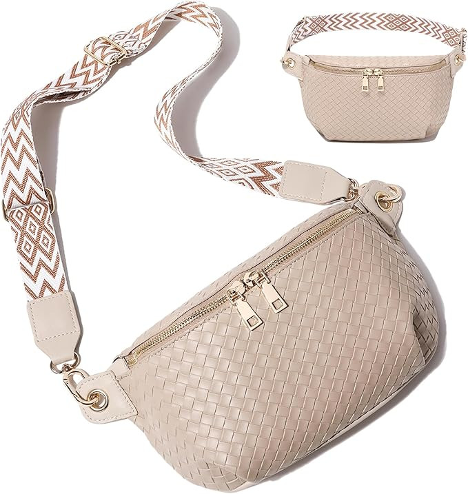 Crossbody Sling Bag Purse for Women - Small Chest Fanny Pack Trendy Travel Faux Leather Cross Bod... | Amazon (US)