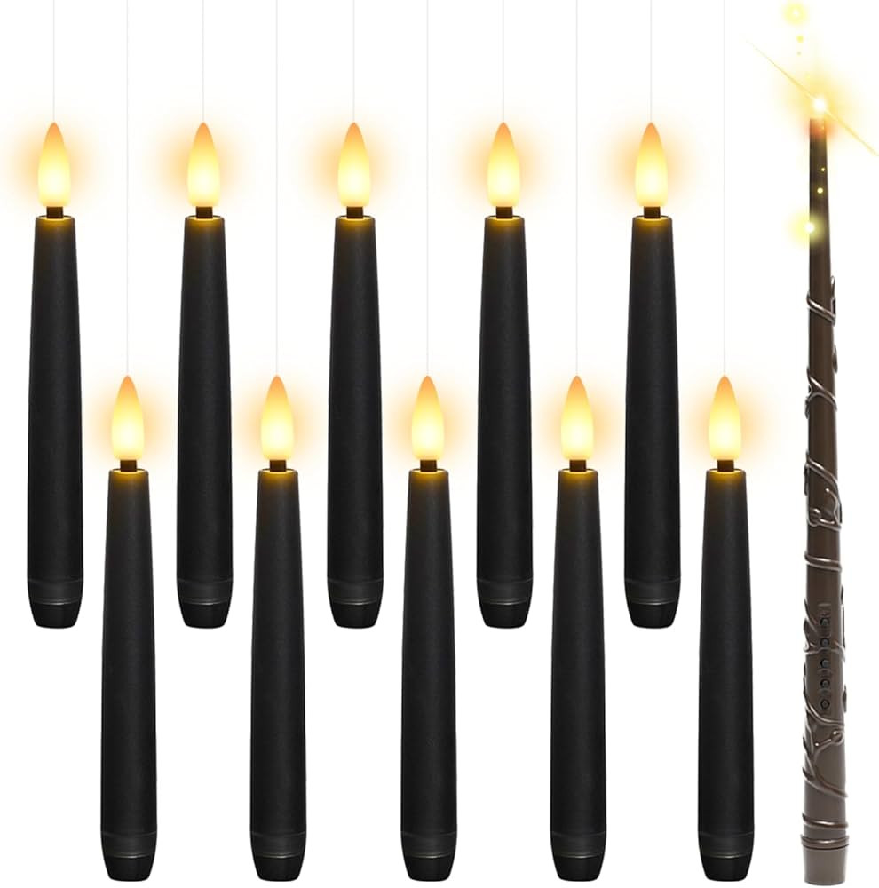 Floating Candles with Wand Remote and String 10Pcs, Halloween Decorations Magic Hanging Candles U... | Amazon (US)