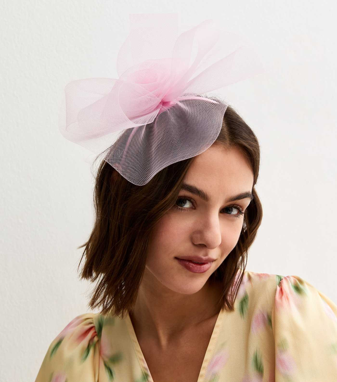 Pink Mesh Flower Fascinator | New Look | New Look (UK)