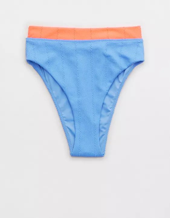 Aerie Crinkle High Cut Cheeky Bikini Bottom | American Eagle Outfitters (US & CA)