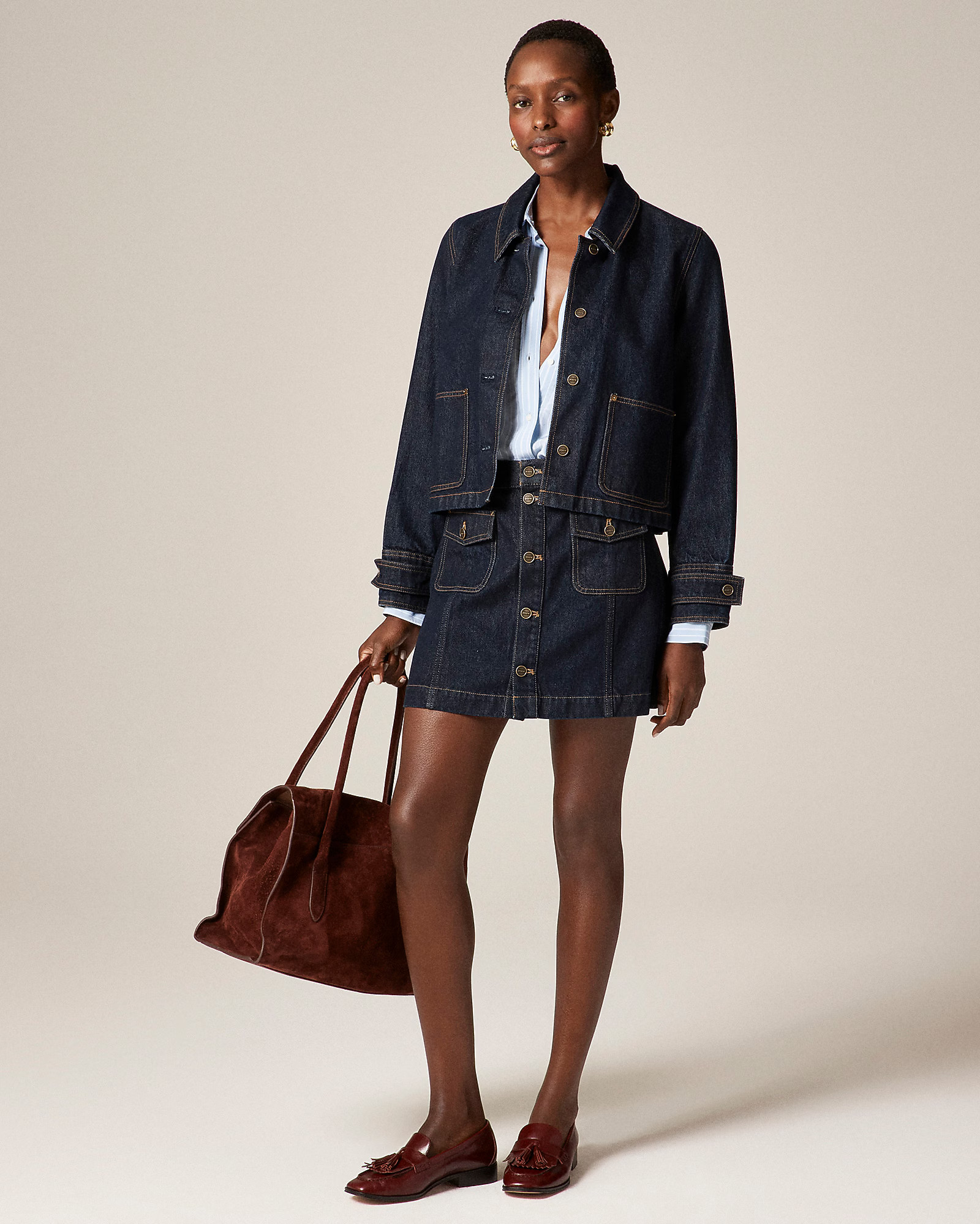 Cropped Barn Jacket™ in denim | J. Crew US